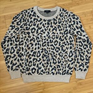 J.Crew leopard sweater 100% merino wool - XXS